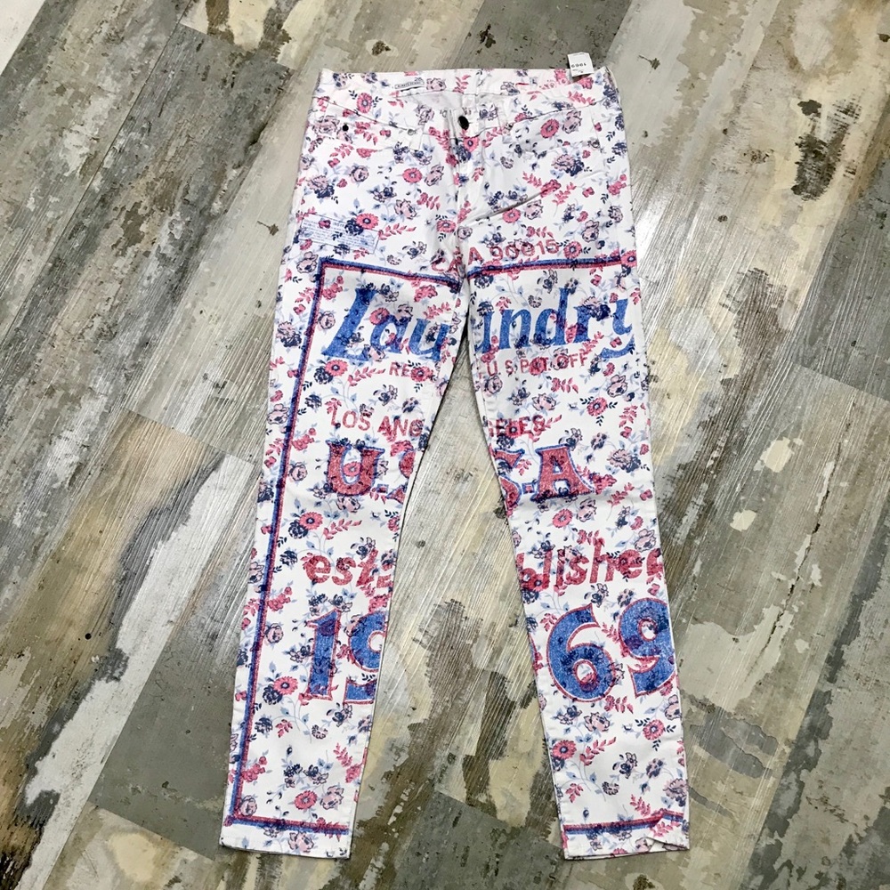 Floral jeans